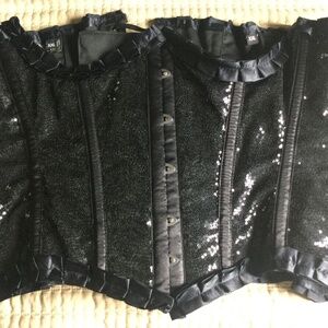 Daisy Corset XXL black sequin